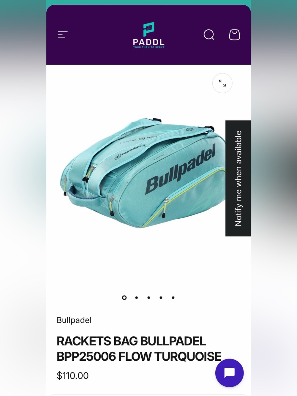 Bullpadel Turquoise Racquet Bag